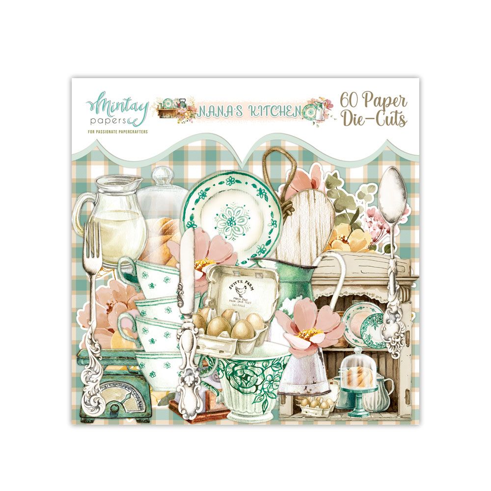 Die cuts Nana’s Kitchen Mintay Papers 60 piezas