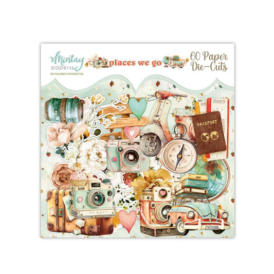 Die cuts Places we go Mintay Papers 60 piezas
