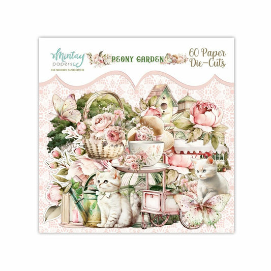 Die cuts Peony Garden Mintay Papers 60 piezas