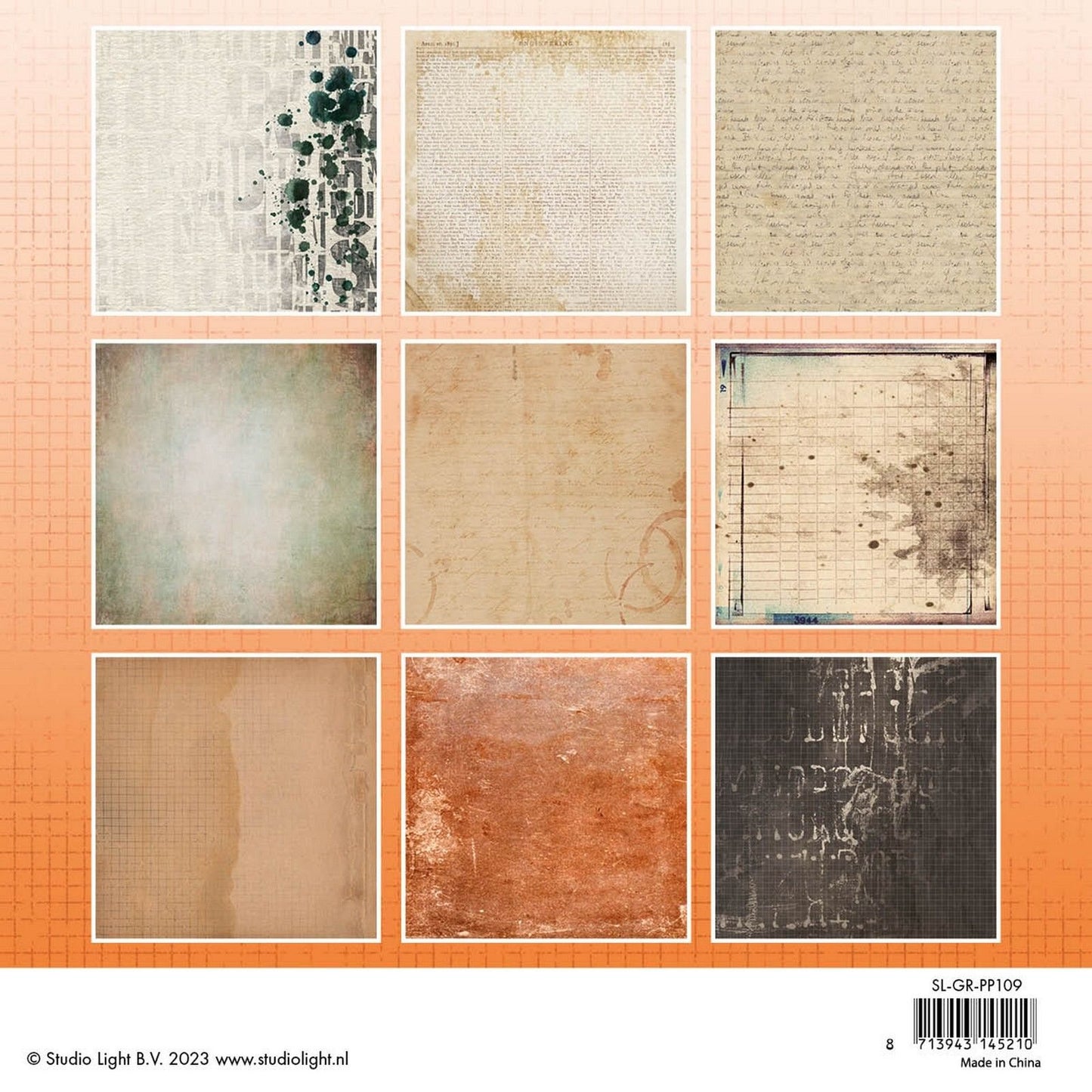 Paper Pad Grunge Collection “Vintage Papers” 20x20 Studio Light