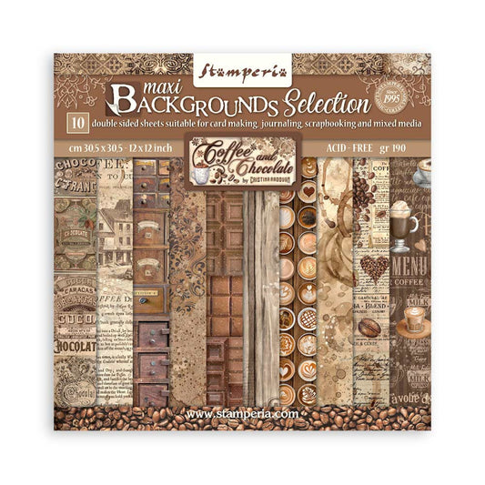 Colección Backgrounds Coffe and Chocolate 30x30 Stamperia