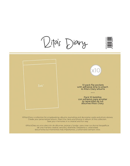 Bolsillos con adhesivo Flip Pockets 3x4 Rita’s Diary