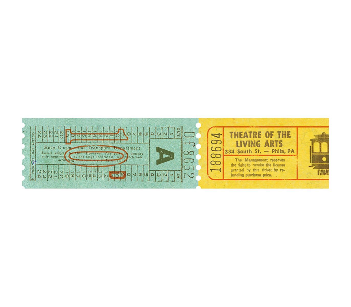 Washi Tape Masking Tape Ticket (Dot punch)