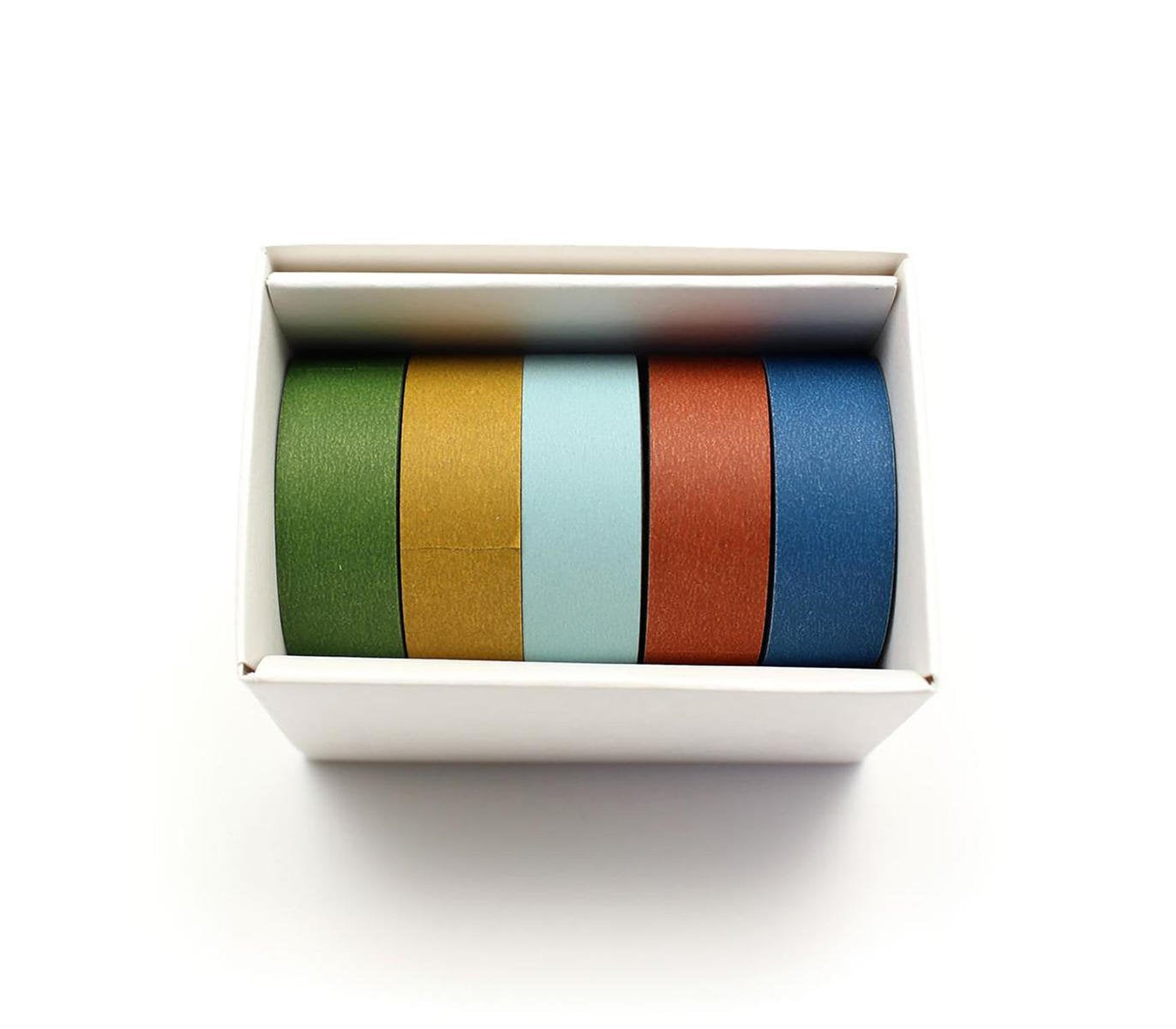 Washi Tape Masking Tape Set de 5 Colores Matte