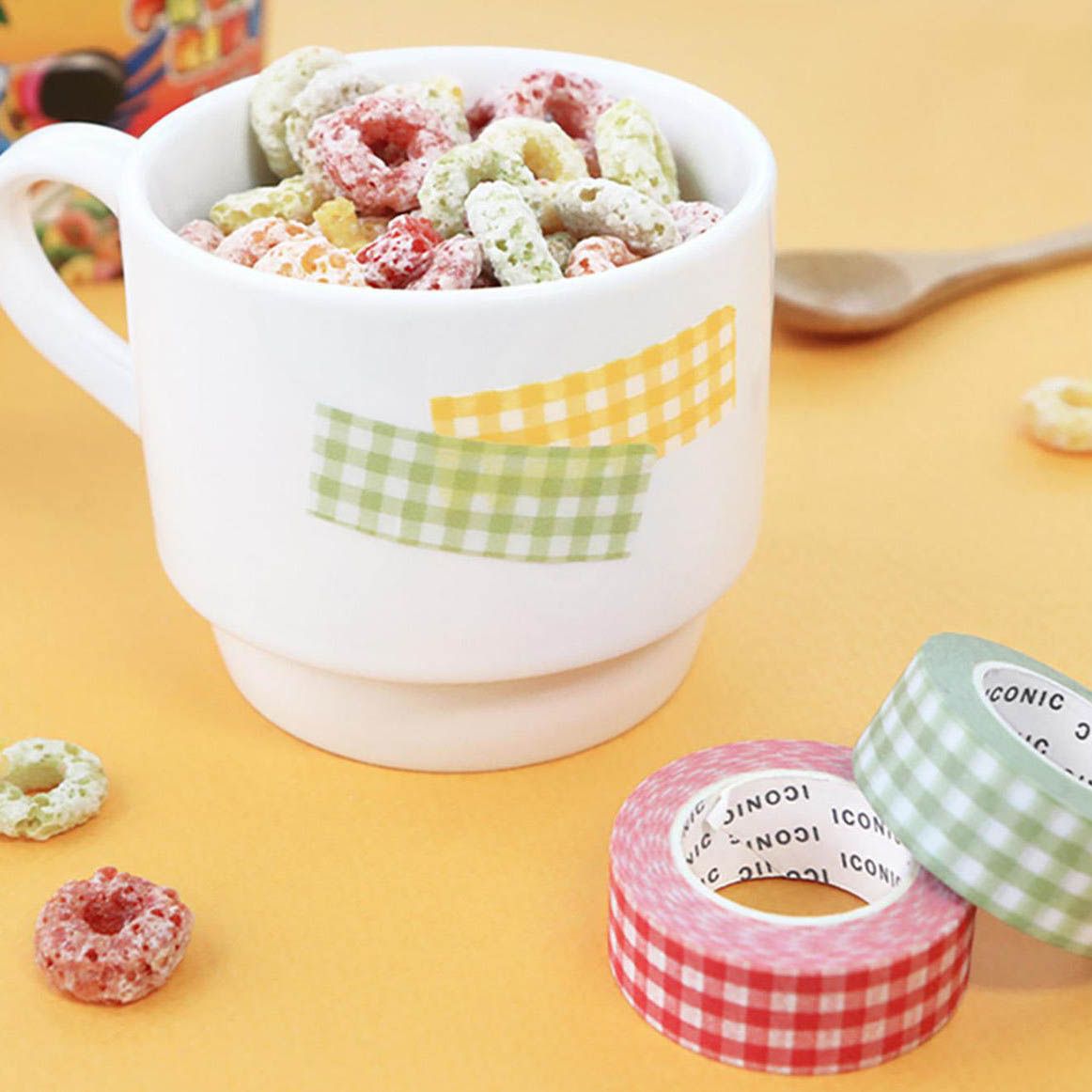 Iconic | Washi Tape Masking Tape Gingham Nº079 Cherry Blossom