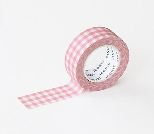 Iconic | Washi Tape Masking Tape Gingham Nº079 Cherry Blossom