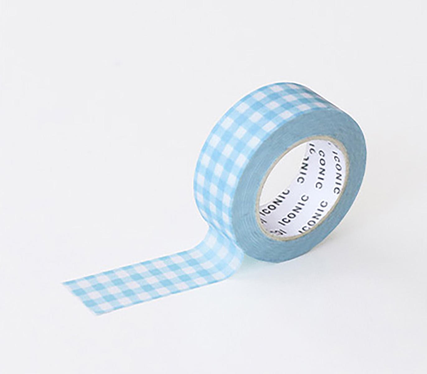 Iconic | Washi Tape Masking Tape Gingham Nº076 Cloud