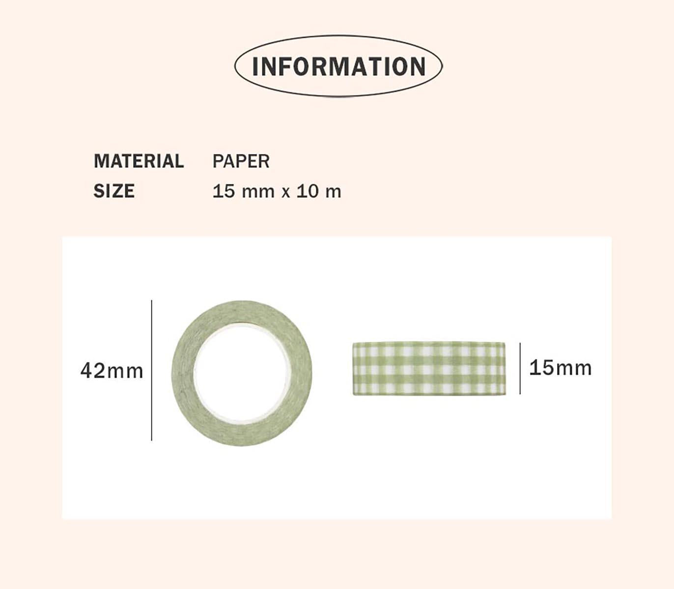 Iconic | Washi Tape Masking Tape Gingham Nº078 Dusty