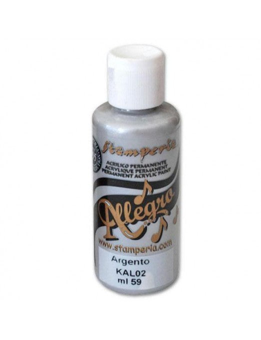 Pintura Allegro Silver Metálica KAL02 Stamperia