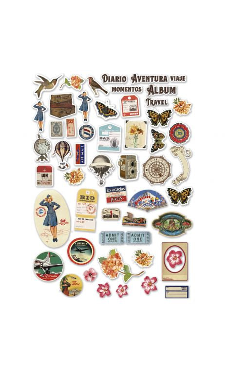 Die Cuts 51 Formas Precortadas Traveller Vintage Odyssey