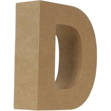 Letra “D” Papel Maché 17,5cm Ancha