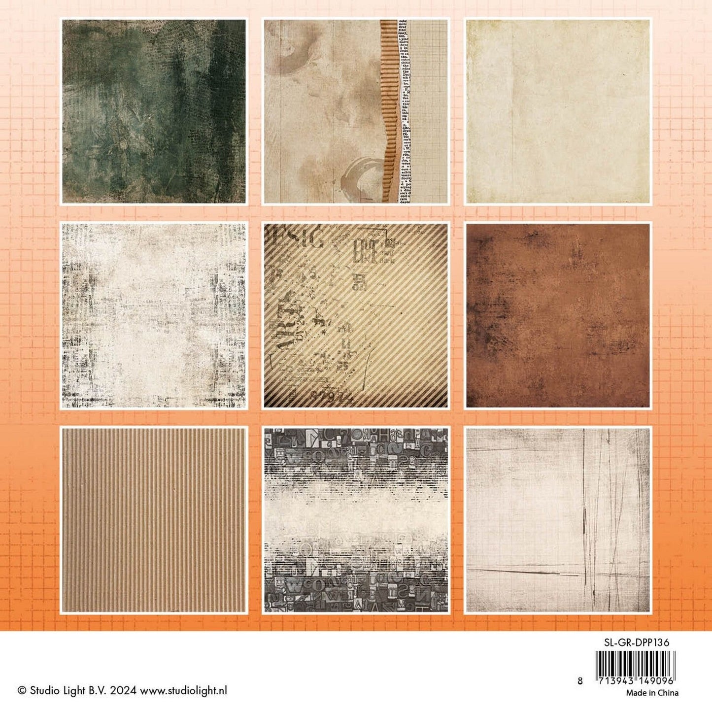 Paper Pad Grunge Collection “Vintage Papers” 20x20 Studio Light