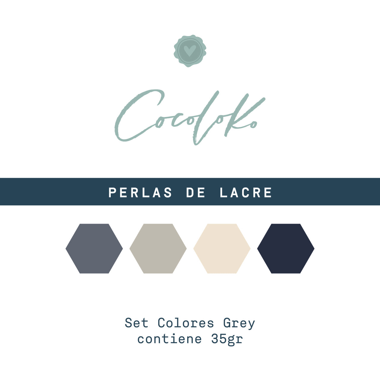 Set Perlas de Lacre Colores “Grey” Cocoloko