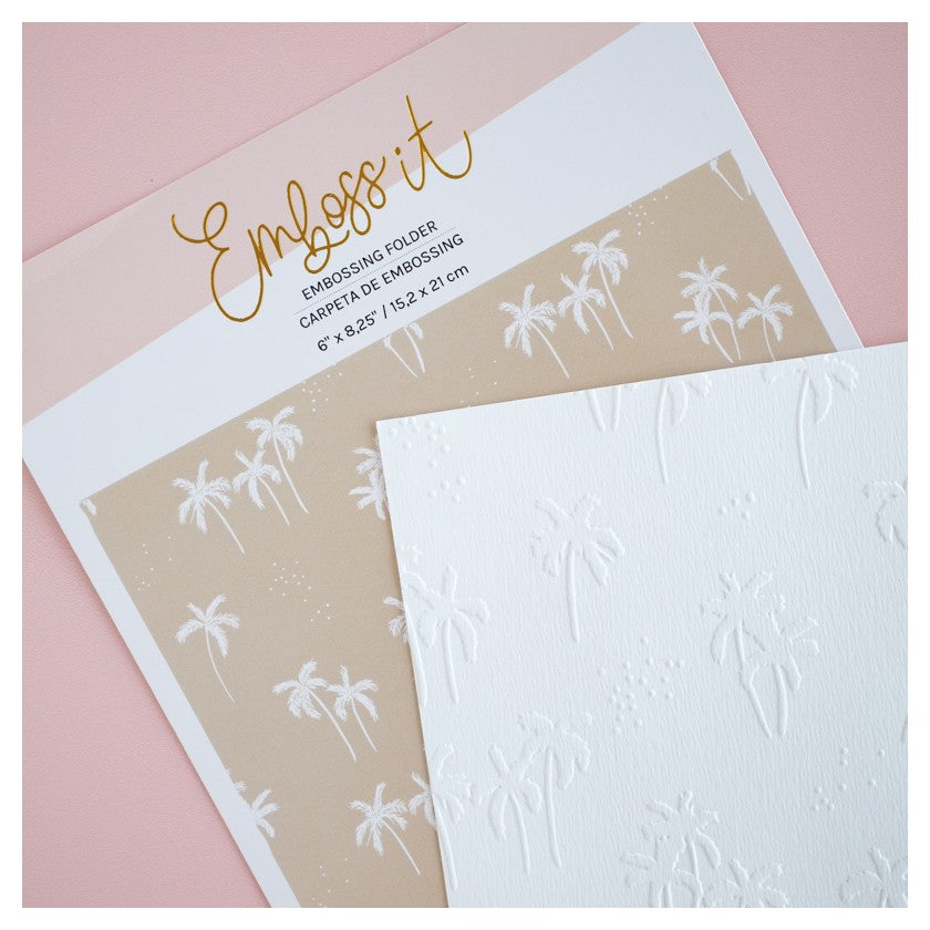 Carpeta de embossing “Palm Beach” 6”X 8,25” Lora Bailora