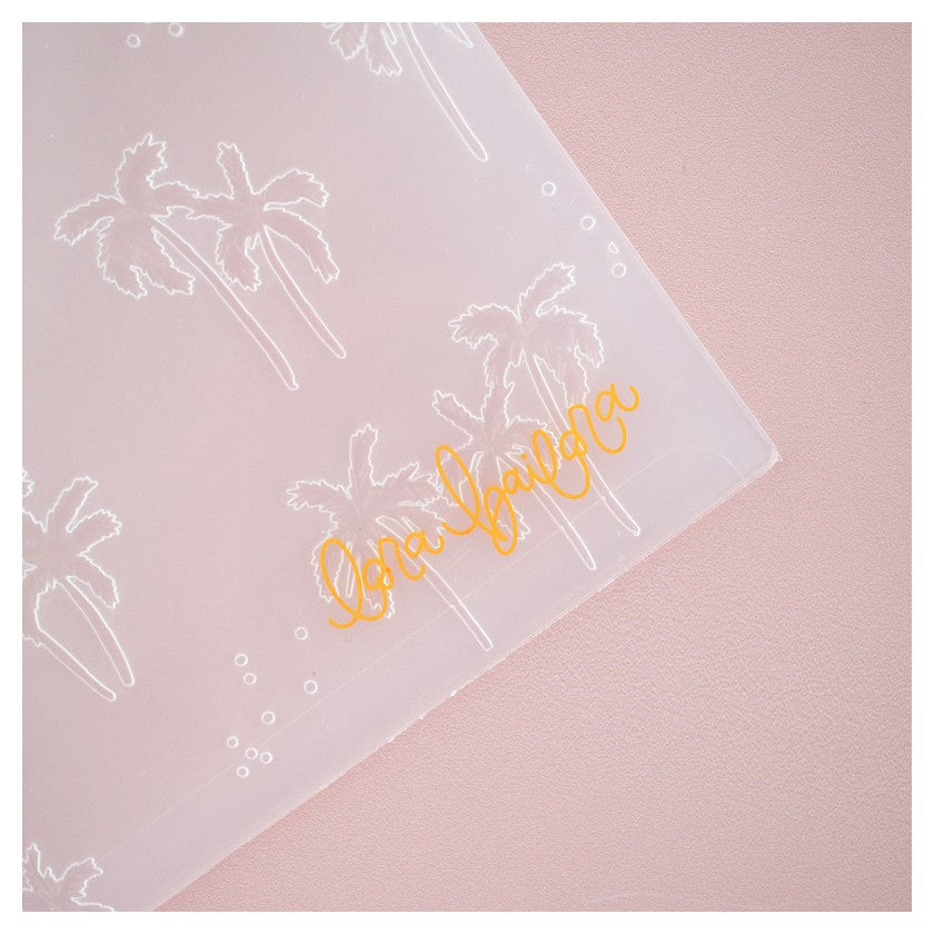 Carpeta de embossing “Palm Beach” 6”X 8,25” Lora Bailora