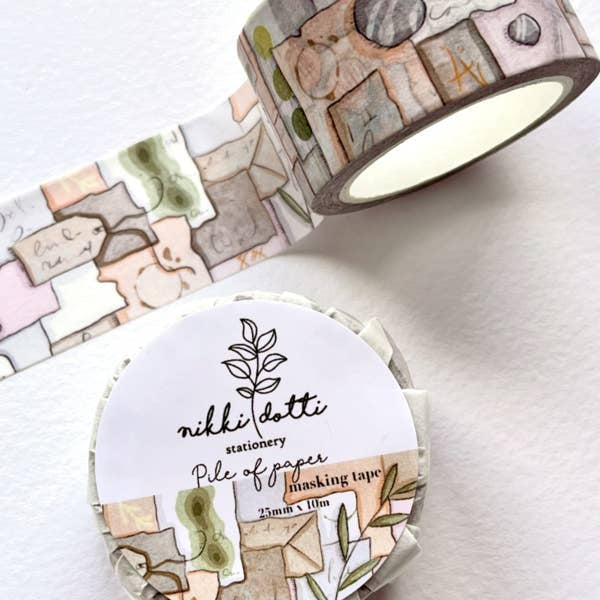 nikki dotti | Washi Tape “Pile of Paper” Pila de Papel