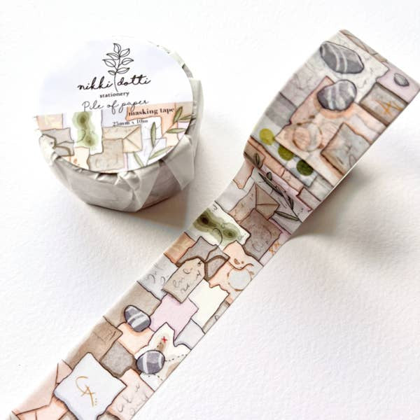 nikki dotti | Washi Tape “Pile of Paper” Pila de Papel