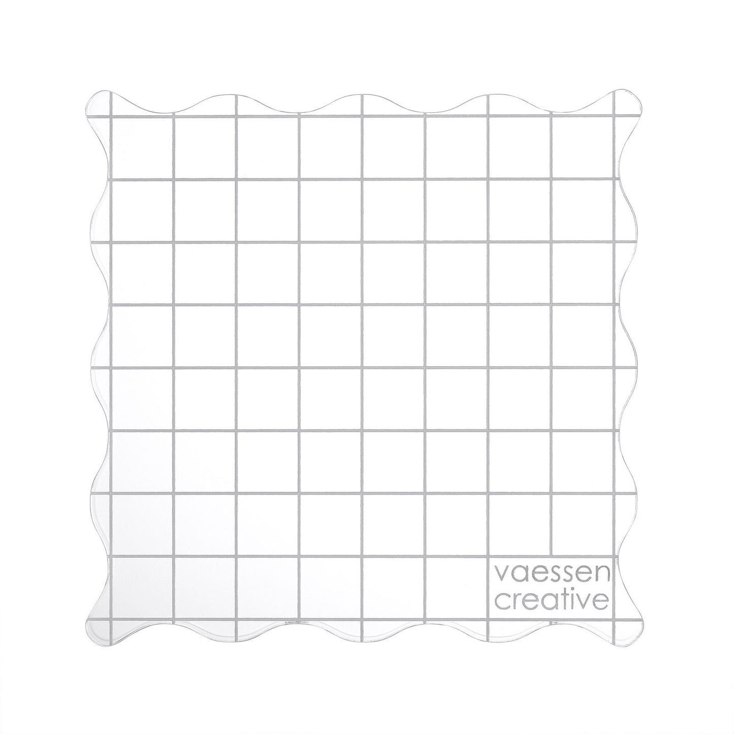 Base Metacrilato Ergonómica y con Cuadrícula 9x9x0,8cm Vaessen