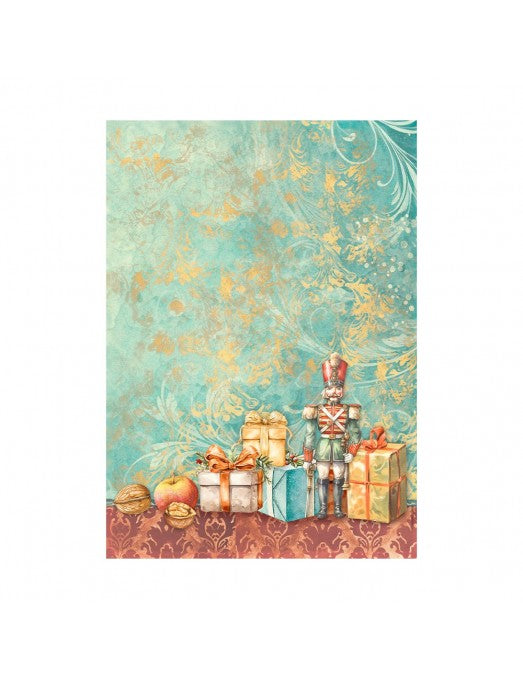 Papel Arroz A6 Backgrounds 8ud The Nutcracker Stamperia