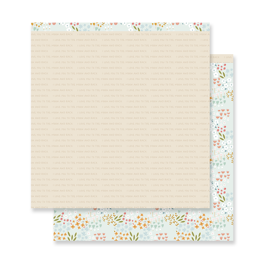 Kit de 12 Papeles Estampados a doble cara 30,5x30,5cm Little M Lora Bailora