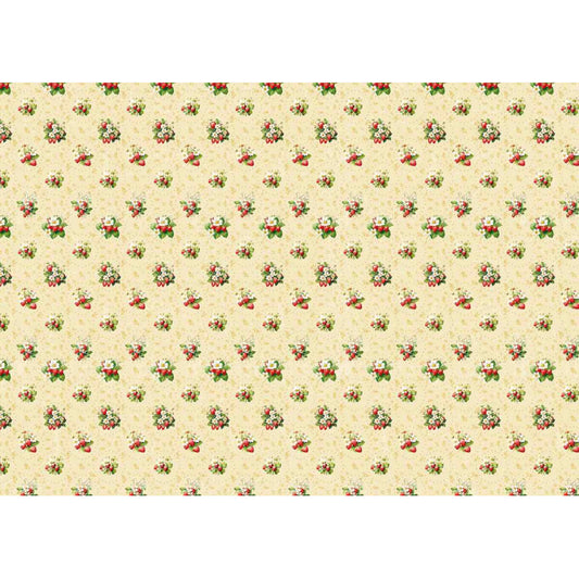 Paper Press Strawberries My Pretty Little House 45x64 Vintage Odysse