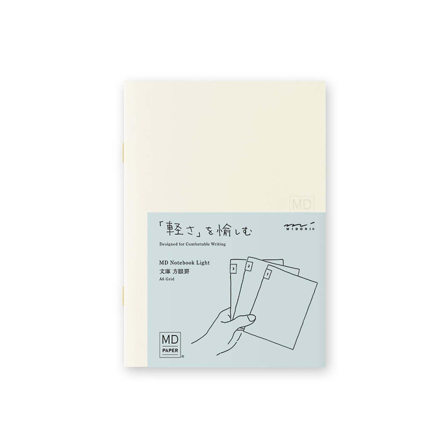 MD Paper | Notebook Light Pack A6 Cuadrícula (Set de 3)