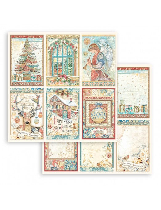 Colección Christmas Greetings  Stamperia  20x20
