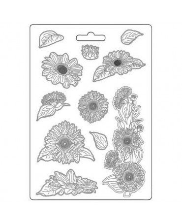 Molde flexible A4 Sunflower Art  Stamperia