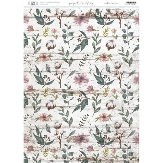 Papel de arroz Flor de algodón Artis Decor